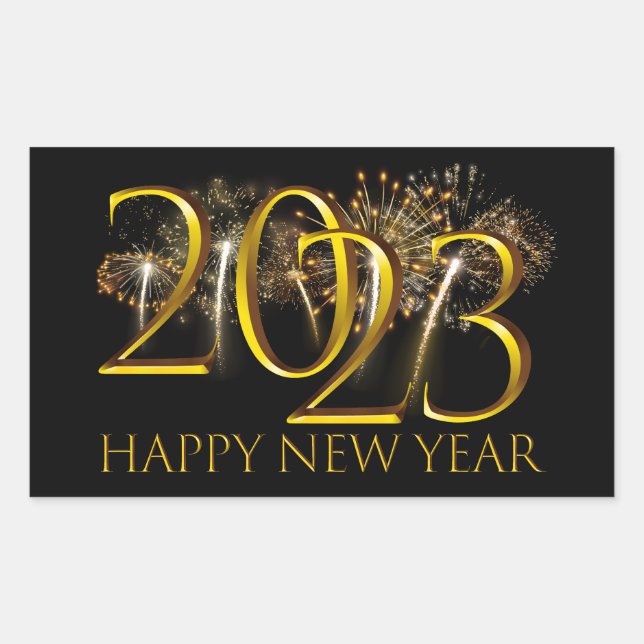 New Years Eve Party Supplies 2023 Happy New Year Sticker (Front)