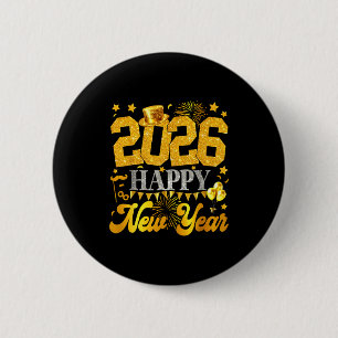New Years Eve Party Supplies 2026 Happy New Year F 2 Inch Round Button