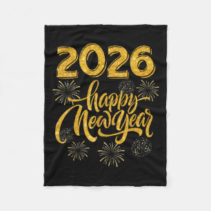 New Years Eve Party Supplies 2026 Happy New Year F Fleece Blanket
