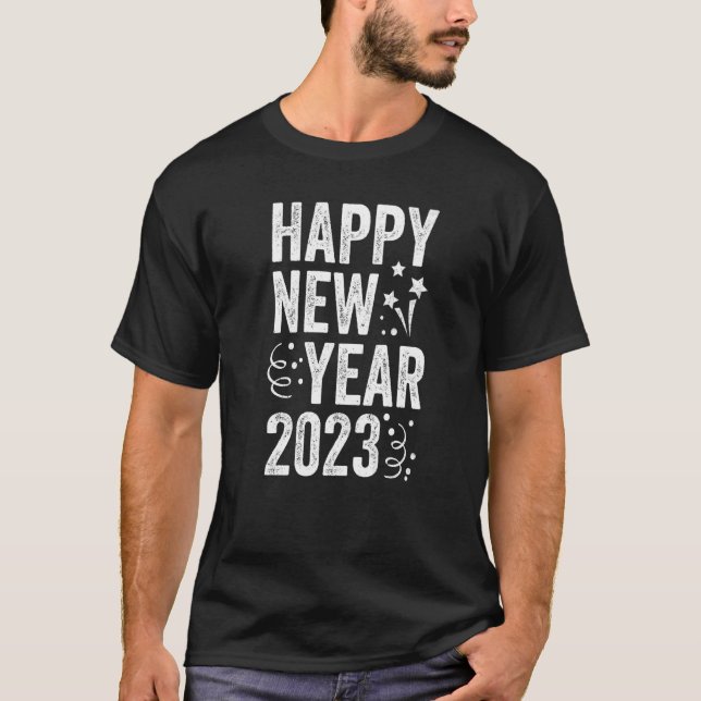 New Years Eve Party Supplies Kids NYE 2023 Happy N T-Shirt (Front)
