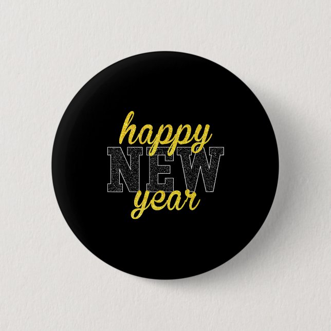 New Years Eve Party Supplies Nye Matching Happy Ne 2 Inch Round Button (Front)