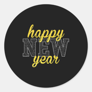 New Years Eve Party Supplies Nye Matching Happy Ne Classic Round Sticker