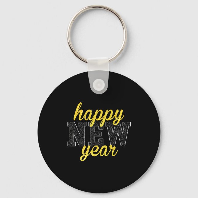 New Years Eve Party Supplies Nye Matching Happy Ne Keychain (Front)