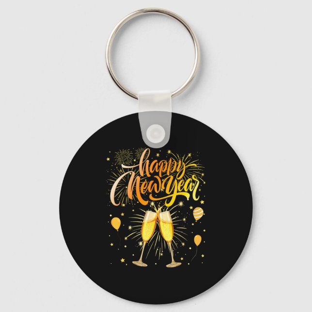 New Years Eve Party Supplies Nye Matching Happy Ne Keychain (Front)