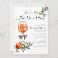 New Year's Eve Party Watercolor Cocktails