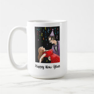 New Year's Eve Party with Confetti Coffee Mug