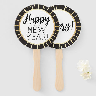 New Year's Eve Photo Booth Prop Decorations Hand Fan
