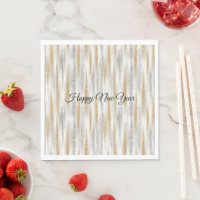 New Year's Eve Silver Gold Stripes Celebration