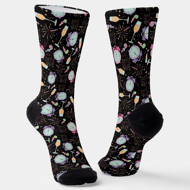 New Years Eve  Socks (Angled)