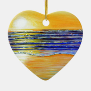New Year's Eve Sunset Ceramic Ornament
