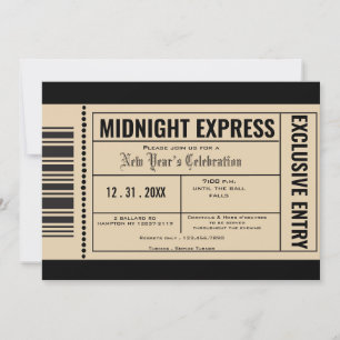 New Years Eve Ticket Invitations Party