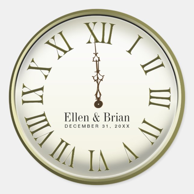 New Year's Eve Wedding Stickers (Front)