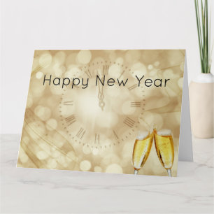 New Year's Eve with champagne glasses   Card