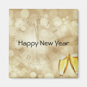 New Year's Eve with champagne glasses  Magnet