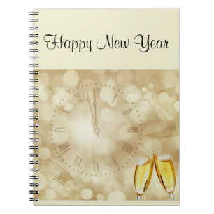 New Year's Eve with champagne glasses Notebook