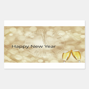 New Year's Eve with champagne glasses Sticker
