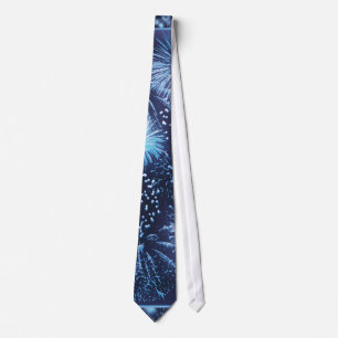 New Year's fireworks ties - unisex