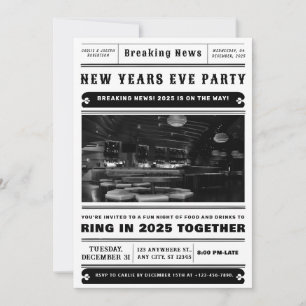 New Years Invite, Trendy New Years Eve Invitation