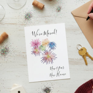 New Years Moving Announcement We've Moved Firework