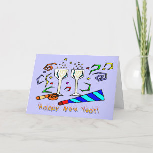 New Year's Noise Makers Holiday Card