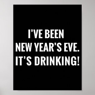 New Year's Party Gift Funny Drinking Tipsy Celebra Poster