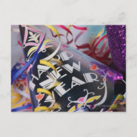 New Year's party hats and streamers