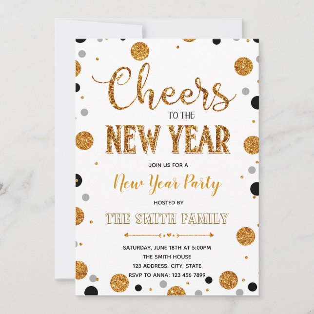 New years party invitation (Front)