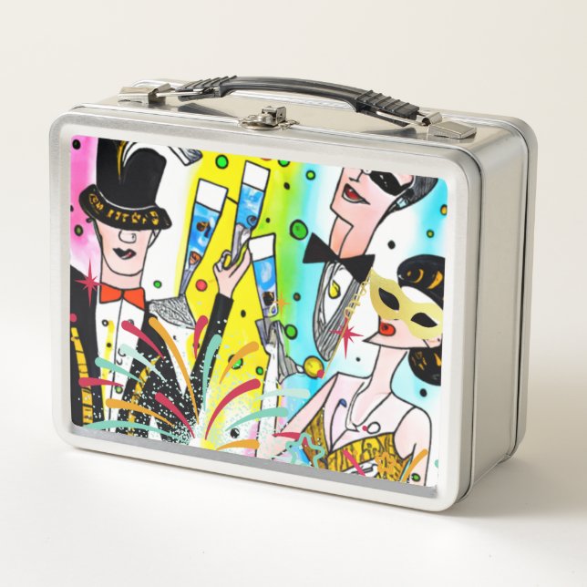 New Year's Party Metal Lunch Box (Front)