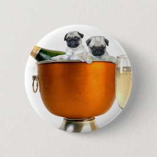 New Years pugs button