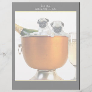 New Years pugs letterhead