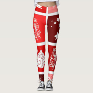 New Year's red Leggings