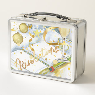 New Year's Resolution Collection Metal Lunch Box