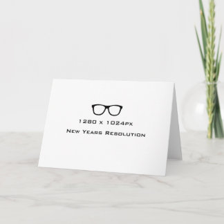 New Years Resolution Geek Holiday Card