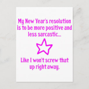 New Year's Resolution Holiday Postcard