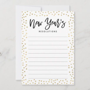 New Year's Resolution Party Cards