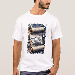 New Year's Resolution T-Shirt, Ornate Scroll T-Shirt
