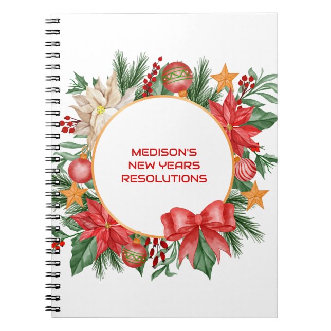 New Years Resolutions    Notebook (Front)