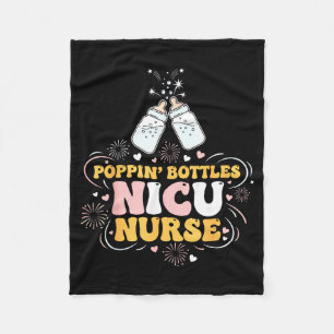 New Years Shirt, Nurse Png Bottles For The New Yea Fleece Blanket