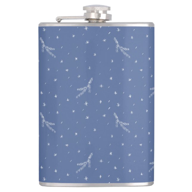 New Year's snow Hip Flask (Front)