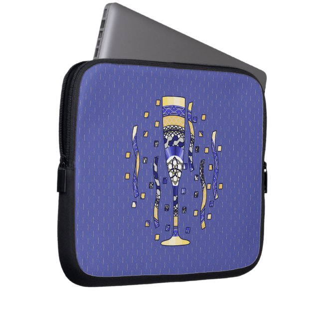 New Year's Toast Laptop Case (Front Right)