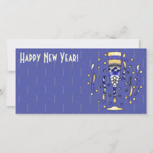 New Year's Toast Photo Card