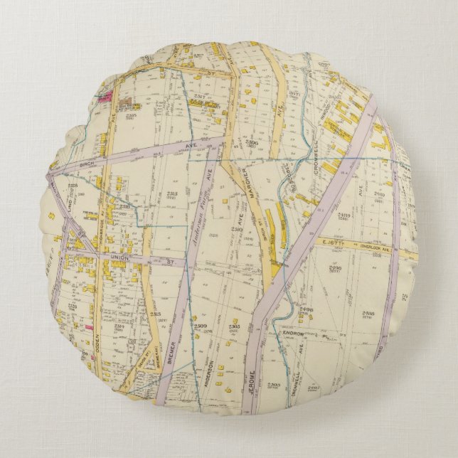 New York 10 Round Pillow (Front)