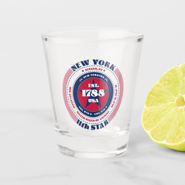 New York 11th Star Patriotic Shot verre (Devant)