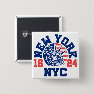 New York 1624 2 Inch Square Button