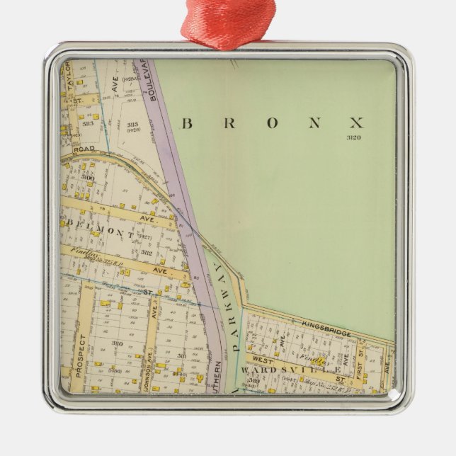 New York 19 Metal Ornament (Front)