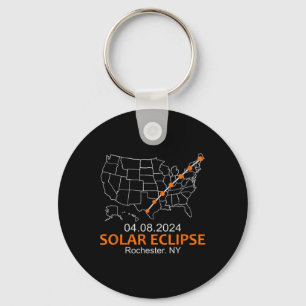 New York 2024 Total Solar Eclipse  Keychain