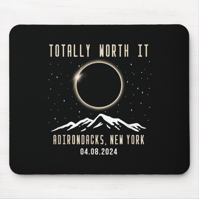 New York 2024 Total Solar Eclipse  Mouse Pad (Front)