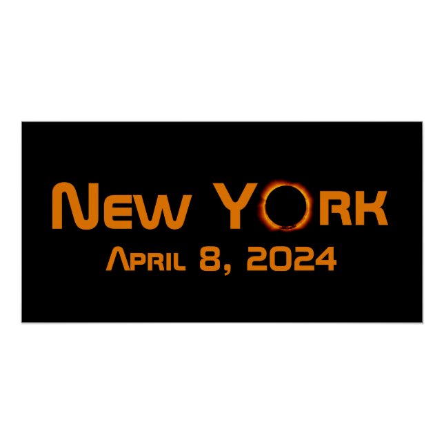 New York 2024 Total Solar Eclipse  Poster (Front)