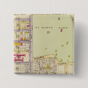 New York 25 2 Inch Square Button