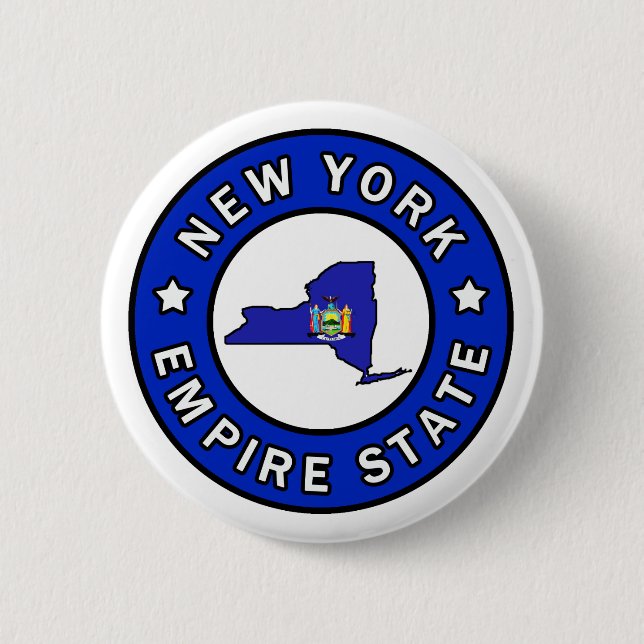 New York 2 Inch Round Button (Front)